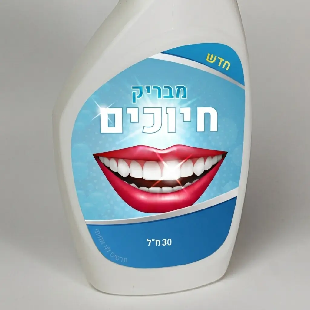 מבריק חיוכים - תווית קדמית תרסיס מבריק חיוכים - מתנה מצחיקה מחנות המטה למאבק ברצינות - תווית קדמית